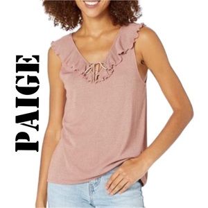 PAIGE RAINEY DUSTY ROSE SLEEVELESS KNIT TOP SMALL